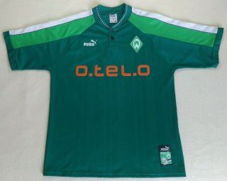 Sv Werder Bremen 1997/1998 Home Football Jersey Puma Soccer Shirt Otelo Size Xl