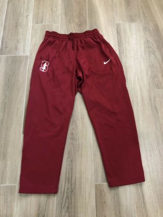 Nike Therma Fit Stanford Cardinal Sweatpants 2xl Men’s Zip Pockets Elite Red Euc