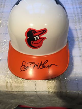Scott Mcgregor Baltimore Orioles Autographed Mini Helmet.