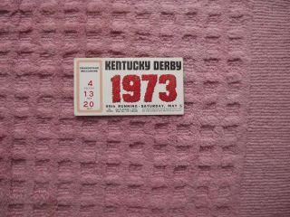 1973 KENTUCKY DERBY HORSE RACING PROGRAM & TICKET - SECRETARIAT - TRIPLE CROWN 4