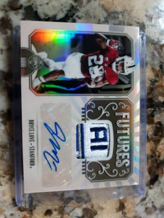 2019 Legacy Football Bryce Love Rc Auto Rpa 3 Color Bowl Patch