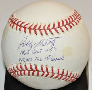 Bobby Shantz 1962 Houston Colt.  45s Pitched The 1st Game Signed Ml Baseball