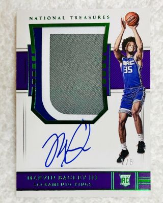 Marvin Bagley Iii Emerald 1/5 2018 - 19 National Treasures Rpa Rookie Patch Auto