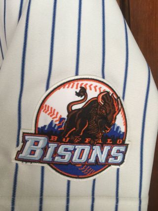 Buffalo Bisons 2012 25th Anniversary Game Worn Baseball Jersey 53 4