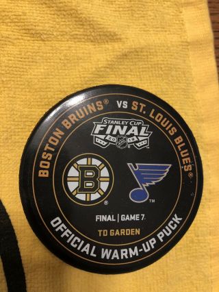 Boston Bruins Vs St.  Louis Blues Cup Finals Game 7 Official Warm - Up Puck