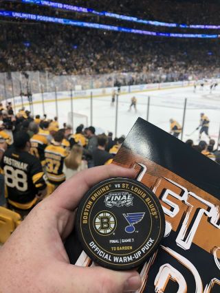 Boston Bruins Vs St.  Louis Blues Cup Finals Game 7 OFFICIAL WARM - UP PUCK 5