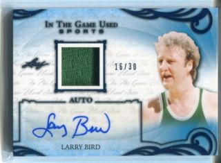 2019 Leaf In The Game Larry Bird Jersey Auto Autograph 16/30