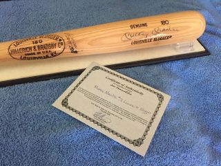 Mickey Mantle Signed Louisville Slugger Game Model Baseball Bat With