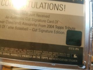 2004 Topps Tribute HOF Pete Grover Cleveland Alexander Cut Autograph Auto 1/1 3
