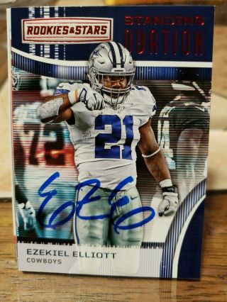 Ezekiel Elliott Autographed Card Dallas Cowboys
