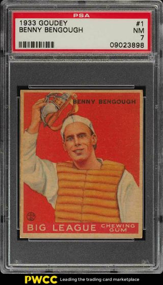 1933 Goudey Benny Bengough 1 Psa 7 Nrmt (pwcc)