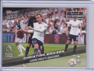 2017 - 18 Topps Now Premier League 026 Christian Eriksen Tottenham Hotspur Pr 37