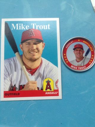 2019 Topps Archives Mike Trout 83,  And Coin C - 10 Very Sharp