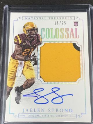 Jaelen Strong 2015 Panini National Treasures Colossal Jersey Patch Auto Rc 16/25