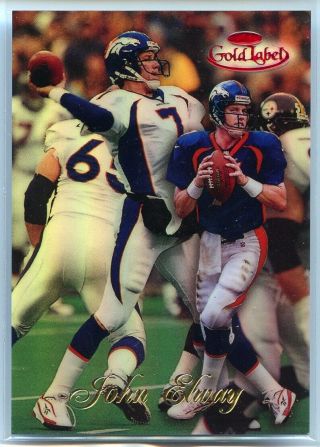 John Elway 1998 Topps Gold Label - Rare Ruby Red Parallel Ssp /100