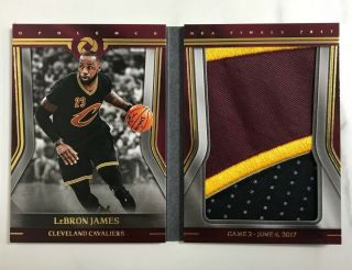 2017 - 18 Opulence Nba Finalls Lebron James Game 2 Patch Booklet /26 Cavaliers