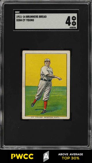 1911 D304 Brunners Bread Cy Young Sgc 4 Vgex (pwcc - A)