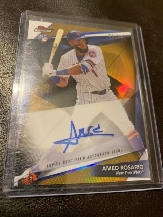 2018 Topps Finest Amed Rosario Rc Rookie Auto Autograph Gold Refractor 5/50