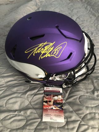 Adrian Peterson Signed Minnesota Vikings Riddell Speedflex Helmet Jsa