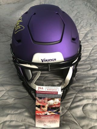Adrian Peterson Signed Minnesota Vikings Riddell Speedflex Helmet JSA 2