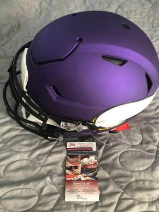 Adrian Peterson Signed Minnesota Vikings Riddell Speedflex Helmet JSA 3