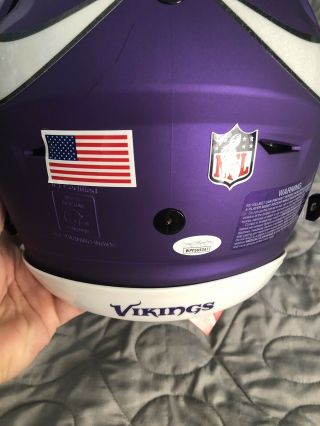 Adrian Peterson Signed Minnesota Vikings Riddell Speedflex Helmet JSA 4