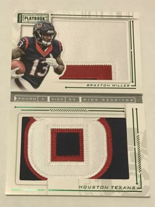 2016 Panini Playbook Braxton Miller Rc Rookie Jersey Booklet /25 Sp Texans