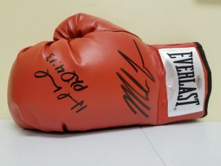 Mike Tyson Evander Holyfield Dual Signed Autograph Boxing Glove Steiner Sports