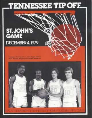 1979 Tennessee Vols Vs St Johns Basketball Program Signed 17pl Nba Dale Ellis