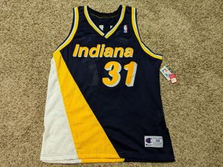 Reggie Miller Champion Jersey Indiana Pacers Sewn W/ Tags - Adult 48