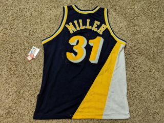 REGGIE MILLER Champion Jersey INDIANA PACERS Sewn w/ Tags - Adult 48 3