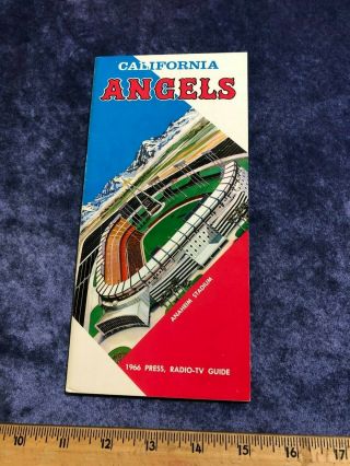 1966 California Angeles Press - Radio - Tv - Official Baseball Guide Program