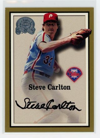 2000 Fleer Greats Of The Game Steve Carlton Auto Autograph Set Break