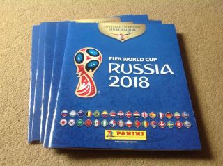 5 Panini World Cup 2018 Russia Empty Sticker Albums Five Rare