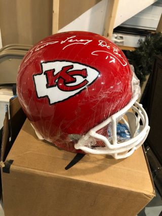Steve Deberg Signed Kansas City Chiefs Helmet With