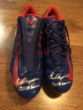 2018 Giants Sterling Shepard Auto Issued Worn Cleats Player Signed