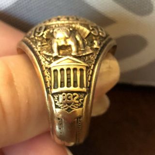 University of Georgia UGA Bulldog 10 K gold Jostens class ring 1959 Size 13 ruby 6