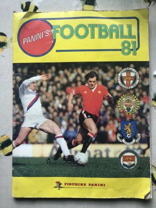 Panini Football 81.  Football Sticker Album.  Part - Complete.