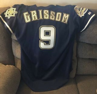 1999 Marquis Grissom Milwaukee Brewers Game Jersey