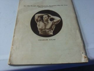 Antique 1920 ' s Body Building Book by Charles Atlas Everlasting Health & Strength 3