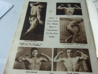 Antique 1920 ' s Body Building Book by Charles Atlas Everlasting Health & Strength 4