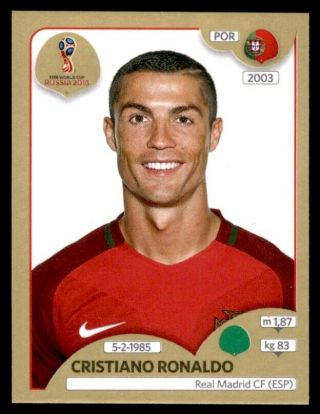 Panini World Cup 2018 (swiss Gold Version) Cristiano Ronaldo (portugal) No.  130
