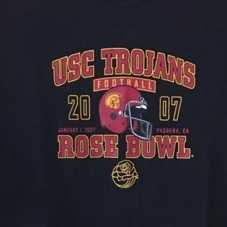 Usc Trojans Mens Vintage 2007 Rose Bowl Official T - Shirt Size Xl