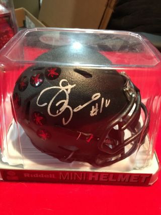 Jt Barrett Ohio State Buckeyes Signed Black Mini Helmet