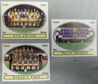 Raith Rovers Queens Park Ayr Unite Panini 