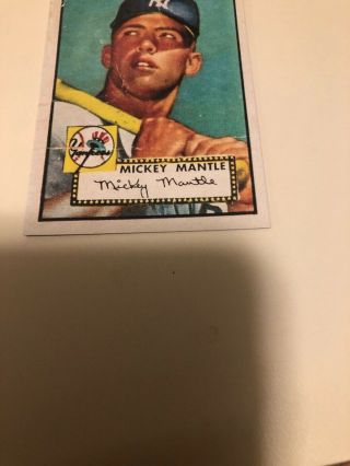 1952 Topps Mickey Mantle 311 Rookie Card Aged RC RP Fair Poor 2