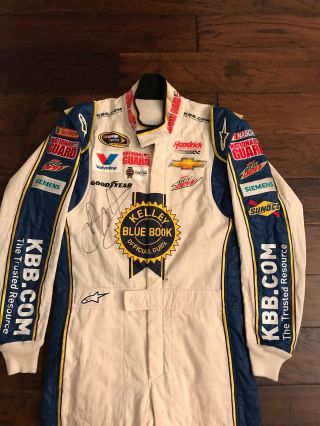 Signed Dale Earnhardt Jr racing suit worn for Sprint Cup race Sonoma 6\22\2014. 3
