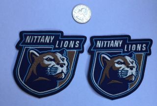 (2) Penn State University Nittany Lions Vintage Iron On Patches 3 " X 3 "