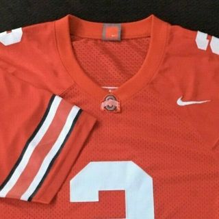 OHIO STATE BUCKEYES 2 AUTHENTIC RED Jersey NIKE - MEN ' S SMALL,  2 LENGTH 2