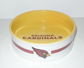 Arizona Cardinals Large Nfl Relief Pet Bowl 8 " Ceramic